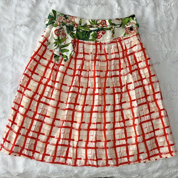 ANTHROPOLOGIE ~ MAEVE ~ RED & WHITE COUNTRY FAIR SKIRT ~ SIZE 6 - Picture 6 of 12